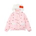 Cute Bow Print Cartoon Fluffy Cotton Coat Warm Thick Cotton 