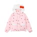 Cute Bow Print Cartoon Fluffy Cotton Coat Warm Thick Cotton 