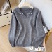 Chic Orange Knit Sweater with Half-Open Collar for Women