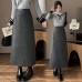 Mid-Length A-Line Woolen Skirt for Women Mid-Length A-Line Woolen Skirt for Women