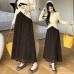 Mid-length lace skirt with warm lining, flared silhouette