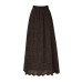 Mid-length lace skirt with warm lining, flared silhouette