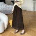 Mid-length lace skirt with warm lining, flared silhouette