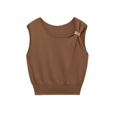 Simple Knitted Sleeveless Top