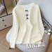 Chic Long Sleeve Knit Top for Women with Embellished Lace Chic Long Sleeve Knit Top for Women with Embellished Lace