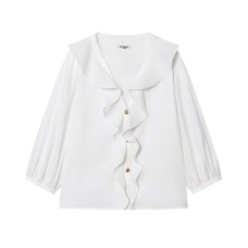 Stacked Decorative Poplin Shirt Women's Clothing