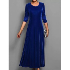 Round neck long sleeved dress