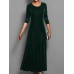 Round neck long sleeved dress
