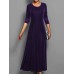 Round neck long sleeved dress