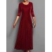 Round neck long sleeved dress