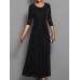 Round neck long sleeved dress