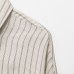 Striped collar long sleeved shirt for women