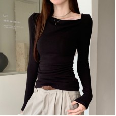 Style Fitted Long Sleeve Top for Women