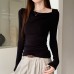 Style Fitted Long Sleeve Top for Women