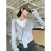 Type of Clothing  Atmosphere Faux Two-Piece Long Sleeve Knit Top