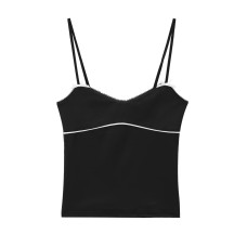 Hot girl bow rolled nylon top women's clothing Hot girl bow rolled nylon top women's clothing