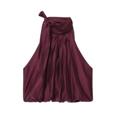 Bow embellished fluffy top women's clothing