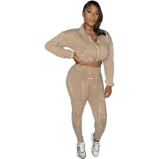 Casual Fashion Washed Tie-Dye Patchwork Set for Women