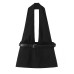 Spicy girl with belt and neck hanging collar top