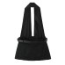 Spicy girl with belt and neck hanging collar top