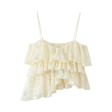 Lace layered decorative camisole top Lace layered decorative camisole top