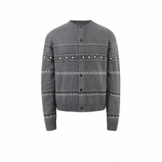 Fair Isle Knit Cardigan Sweater for Women