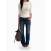 Flared Jeans for Women, Low Waist, Slim Fit, Stretchy Casual Pants