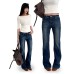 Flared Jeans for Women, Low Waist, Slim Fit, Stretchy Casual Pants