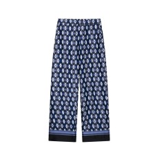 Geometric pattern printed shirt+pants set