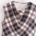Irregular plaid vest top