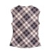 Irregular plaid vest top