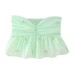 Short embroidered strapless top Short embroidered strapless top