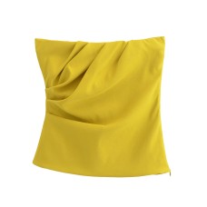 Elastic slim fit chest hugging top