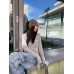 Irregular Tie-Back Hooded Long Sleeve Top for Women