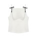Style Women's Fashion Bow Detail Strap Top