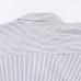 Scarf style striped poplin shirt