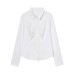 Collar pleated slim fit shirt
