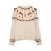 Knitted sweater with pony pattern