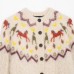 Knitted sweater with pony pattern