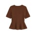 Skirt Decoration Thread Knitted Short Sleeve Top