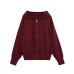 Casual Knitted Simple Hoodie Women's Clothing