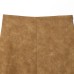 Retro style leather asymmetrical MIDI skirt