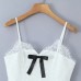 New Women's Fashionable Classic Bow Lace Trim Strap Dress
