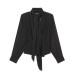 Pleated chiffon top