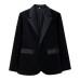 Two tone velvet suit set
