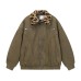 Leopard Print Fur-Collar Turn-Down Collar Quilted Coat  Loose Jacket Winter Parka