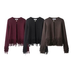 Commuting stylish Su button knit jacket