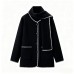 Commuting style elegant scarf with fur coat