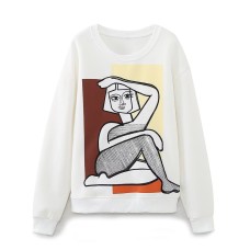 Girls' embroidered hoodie with patterns
