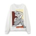 Girls' embroidered hoodie with patterns